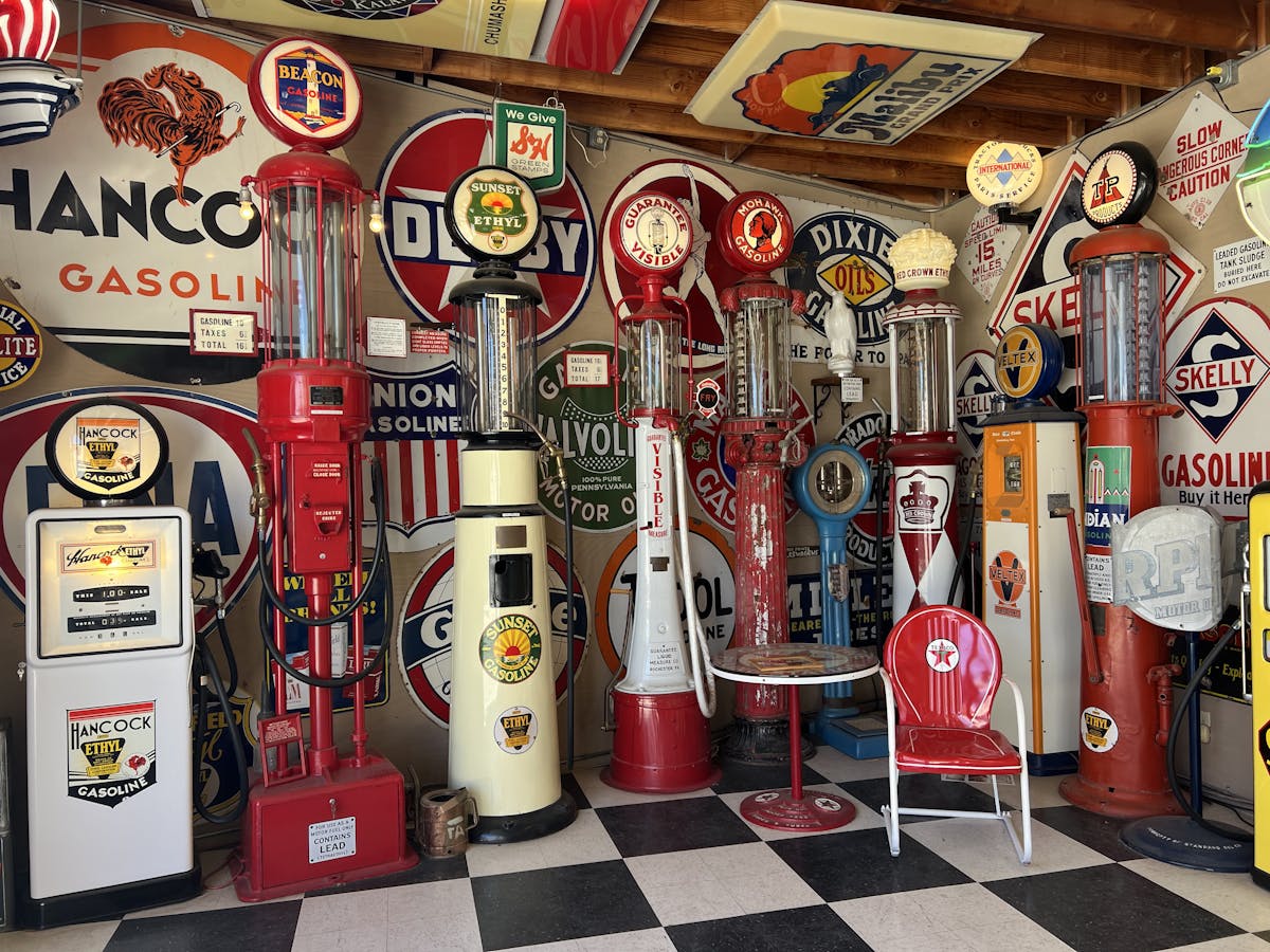 Beautiful old historic gas pumps